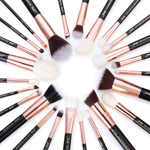 Jessup Rose Gold / Black Makeup brushes