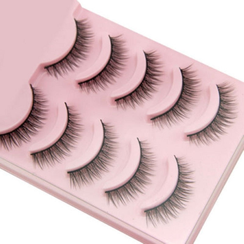 2020Hot 5 Pairs Popular Natural Short False Eyelashes