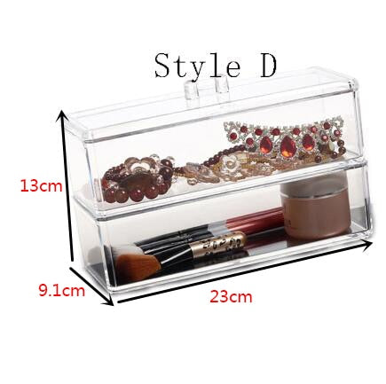 Portable Transparent Makeup Organizer Storage Box