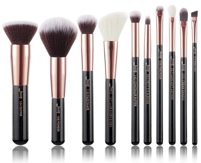 Jessup Rose Gold / Black Makeup brushes