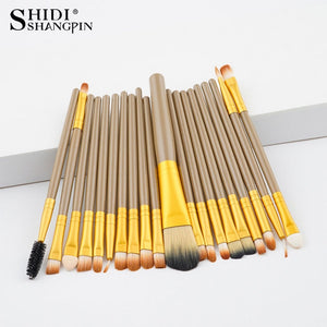 Makeup Brushes Luxury Champagne For Foundation Powder Blush Eyeshadow